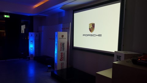 evento porsche noleggio ledwall e luci