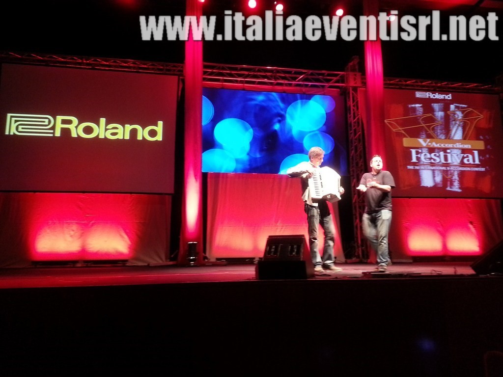evento Roland Roma, ledwall e proiezioni